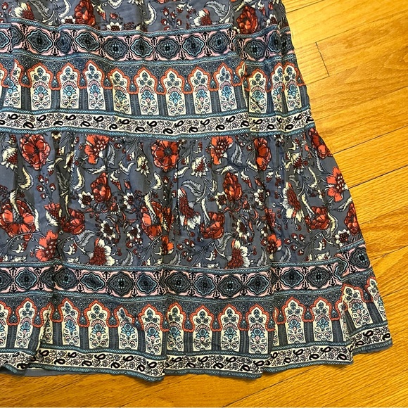 Women’s knox rose puff sleeve midi floral dress steel shore XL - Picture 2 of 5